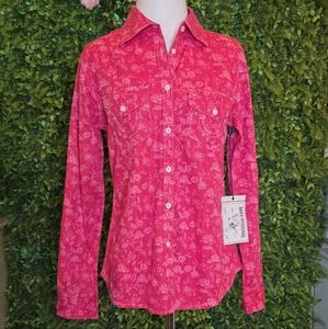 True Religion Pink Floral Shirt, Size Medium